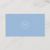 Monogram Qr Code Carolina Blue Business Card Visitenkarte (Vorderseite)