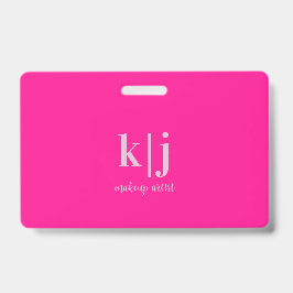 Monogram QR Code Makeup Artist ID Ausweis