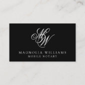 Monogram QR Code Minimalistischer öffentlicher Not Visitenkarte (Vorderseite)