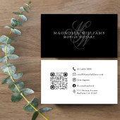 Monogram QR Code Minimalistischer öffentlicher Not Visitenkarte