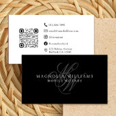 Monogram QR Code Minimalistischer öffentlicher Not Visitenkarte