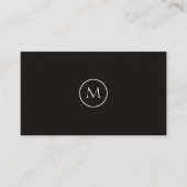 Monogram Qr Code Smok Black Business Card Visitenkarte (Vorderseite)