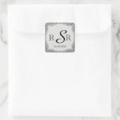 Monogram Quadratischer Aufkleber (Tasche)