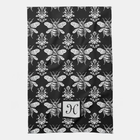 Monogram Queen Bee Kitchtuch Geschirrtuch (Vertikal)