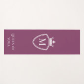 Monogram Queen of yoga lila Yogamatte (Vorderseite (Horizontal))