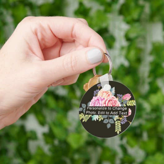 Monogram Quote Alum Circle des benutzerdefinierten Schlüsselanhänger (Hand)