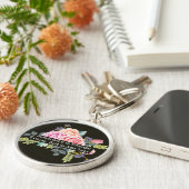 Monogram-Quote für benutzerdefinierte Foto-Kunstna Schlüsselanhänger (Seite)