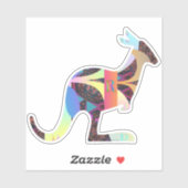 Monogram R Kangaroo Aufkleber (Blatt)