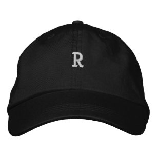 Monogram R Letter Symbol Initial bestickter Hut