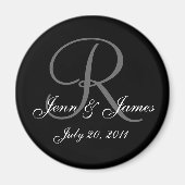 Monogram R Wedding Bridge Date Magnet (Vorne)