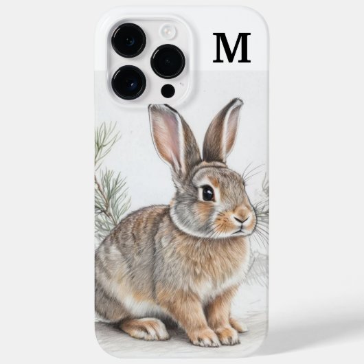 Monogram Rabbit and Pine  Case-Mate iPhone Hülle (Rückseite)
