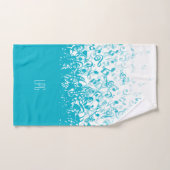 Monogram Rain Musiknoten Aqua Badhandtuch Set (Handtuch)