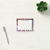 Monogram Rainbow Art Colored Pencils Post-it Klebezettel (Büro)