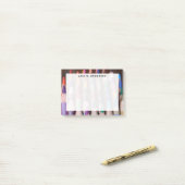 Monogram Rainbow Art Colored Pencils Post-it Klebezettel (Auf Schreibtisch)