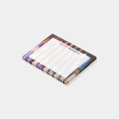 Monogram Rainbow Art Colored Pencils Post-it Klebezettel (angewinkelt)