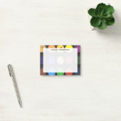 Monogram Rainbow Art Paint Pools Post-it Klebezettel (Büro)
