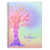 Monogram Rainbow Colors Girl Notizblock (Vorderseite)