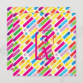 Monogram Rainbow Diagonal Lines Muster Pop Art (Vorne/Hinten)