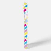 Monogram Rainbow Diagonal Lines Muster Pop Art Case-Mate iPhone Hülle (Rückseite / Links)