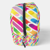 Monogram Rainbow Diagonal Lines Muster Pop Art Waschbeutel (Rechts)