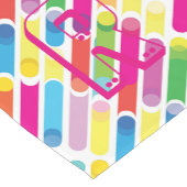 Monogram Rainbow Diagonal Lines Pattern Pop Art Kurzer Tischläufer (Ecke)