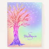 Monogram Rainbow Glitzern Girl Notizblock (Vorderseite)