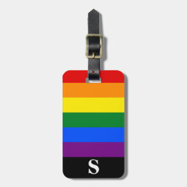 Monogram Rainbow Lesbian Gay Bisexual Transgender Gepäckanhänger