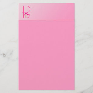 Monogram Raspberry Gerber Daisy Briefpapier