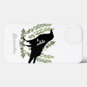 Monogram Raven Spirit Animal Personalisiert Case-Mate iPhone Hülle (Rückseite (Horizontal))