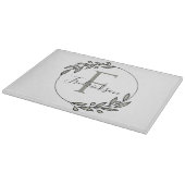Monogram Realtor Closing Gift Cutting Board Schneidebrett (Ecke)