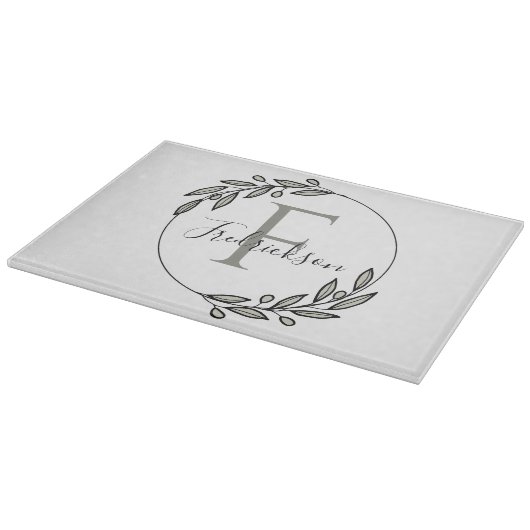 Monogram Realtor Closing Gift Cutting Board Schneidebrett (Ecke)