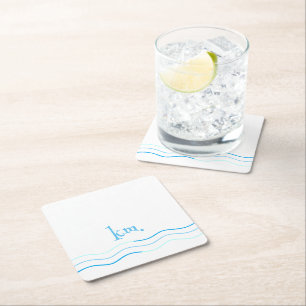 Monogram Rechteckiger Pappuntersetzer