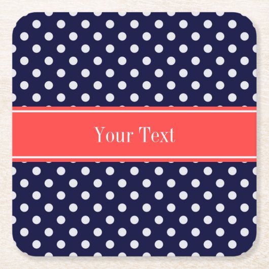 Monogram Rechteckiger Pappuntersetzer (Vorderseite)