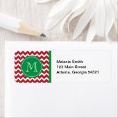 Monogram Red and Green Zickzack Holiday Weihnachte (Insitu)