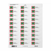 Monogram Red and Green Zickzack Holiday Weihnachte (Vorne)