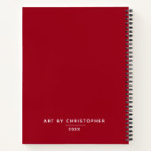 Monogram Red Artist Sketchbook Notizblock (Rückseite)