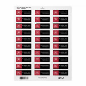 Monogram Red Bandana Rücksendeadresse (Vorne)