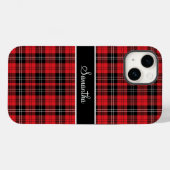 Monogram Red Black White Tartan Buffalo Pläd Case-Mate iPhone Hülle (Rückseite (Horizontal))