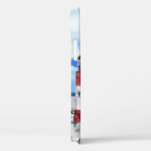 Monogram Red & Blue Lighthouse Wasserfarbe Kunst Case-Mate iPhone Hülle (Rückseite / Rechts)