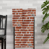 Monogram Red Brick Wall Muster Moderne Industriell Badhandtuch Set