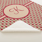 Monogram Red Brown Buffalo Kariert Rustikales Land Sherpadecke (3/4)