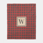 Monogram Red Buffalo Kariert Fleecedecke (Vorderseite)