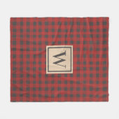 Monogram Red Buffalo Kariert Fleecedecke (Vorderseite (Horizontal))