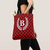 Monogram Red Buffalo Karo Tasche (Von Nahem)