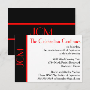 Monogram Red Celebration setzt UAWG White fort Einladung