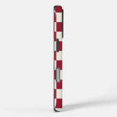 Monogram Red Cream Checkered Pattern Case-Mate iPhone Hülle (Rückseite / Rechts)