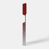 Monogram Red Glitzer Ombre iPhone Hülle (Rechte Seite)