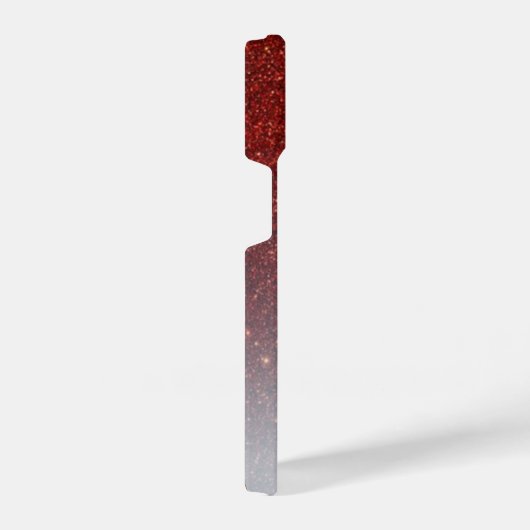 Monogram Red Glitzer Ombre iPhone Hülle (Rechte Seite)