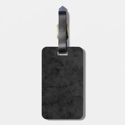 Monogram Red Gray Muster Moderner Berater Gepäckanhänger (Rückseite vertikal)