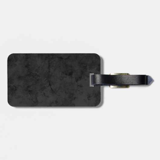 Monogram Red Gray Muster Moderner Berater Gepäckanhänger (Rückseite horizontal)